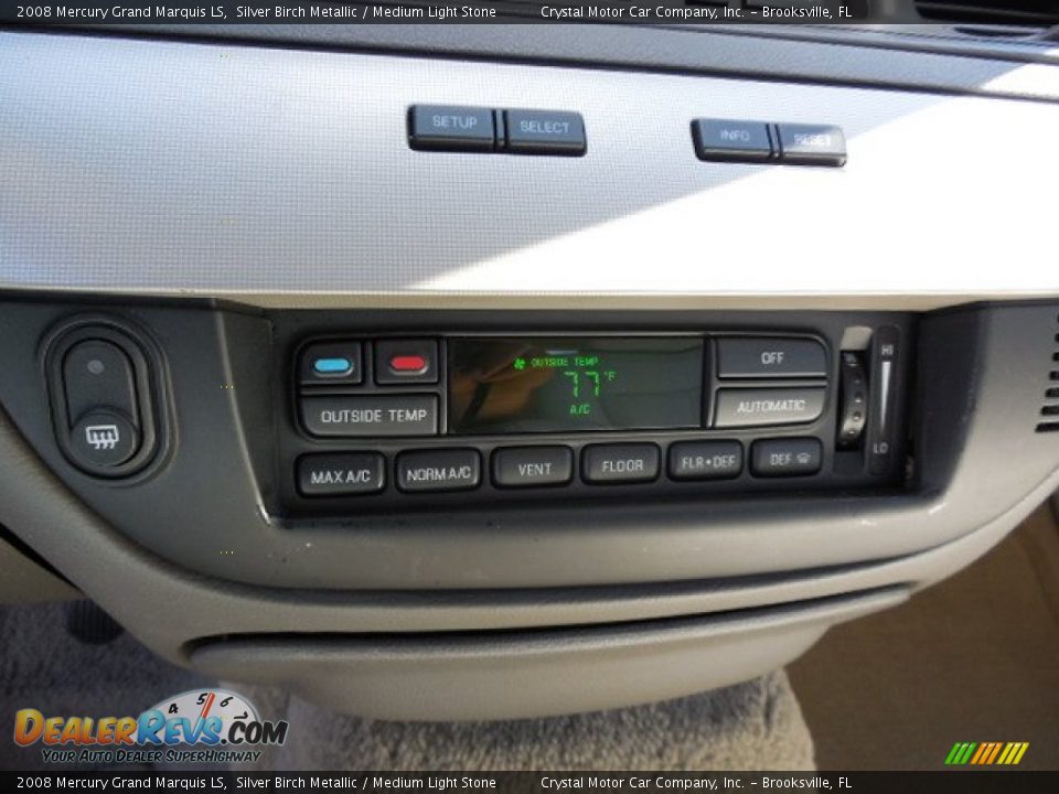 2008 Mercury Grand Marquis LS Silver Birch Metallic / Medium Light Stone Photo #20