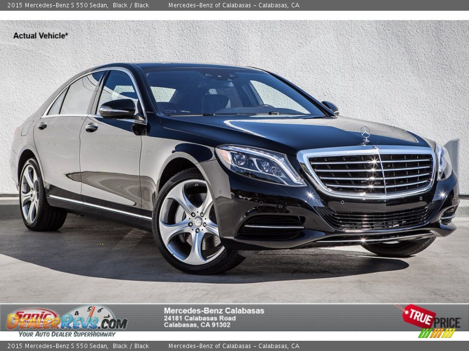 2015 Mercedes-Benz S 550 Sedan Black / Black Photo #1