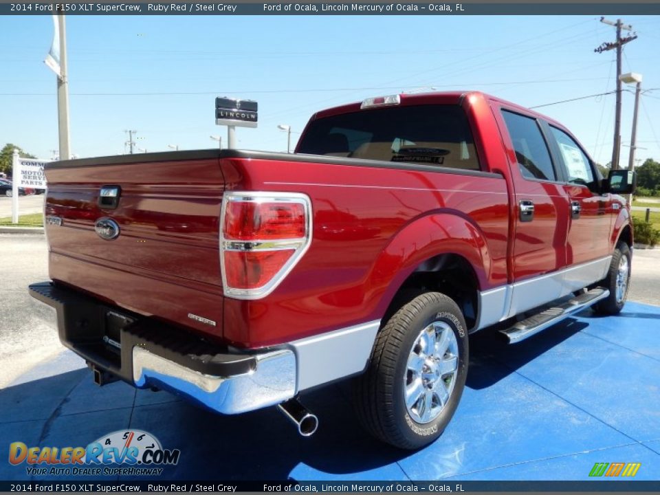 2014 Ford F150 XLT SuperCrew Ruby Red / Steel Grey Photo #3