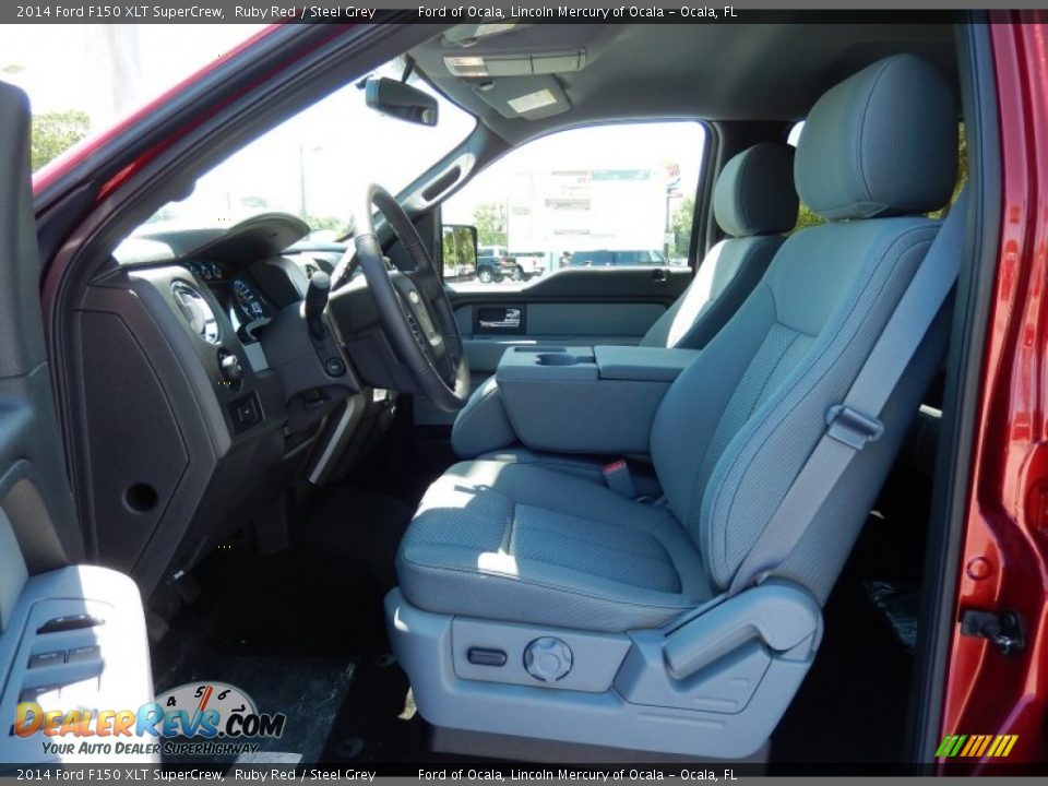2014 Ford F150 XLT SuperCrew Ruby Red / Steel Grey Photo #6