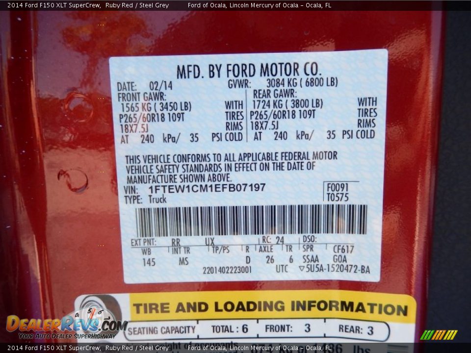 2014 Ford F150 XLT SuperCrew Ruby Red / Steel Grey Photo #12