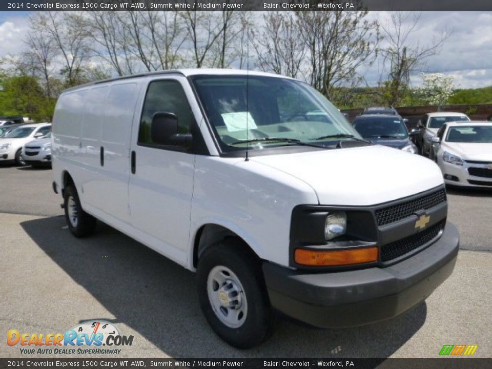 2014 Chevrolet Express 1500 Cargo WT AWD Summit White / Medium Pewter Photo #4