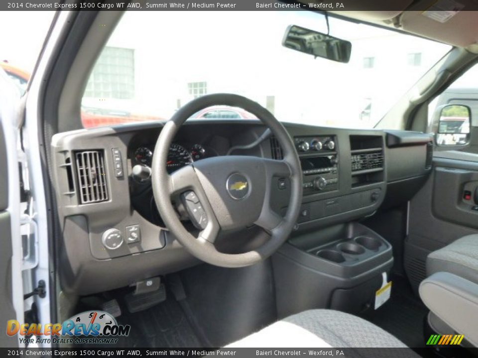 2014 Chevrolet Express 1500 Cargo WT AWD Summit White / Medium Pewter Photo #11