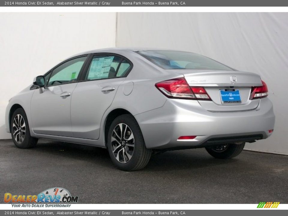 2014 Honda Civic EX Sedan Alabaster Silver Metallic / Gray Photo #2