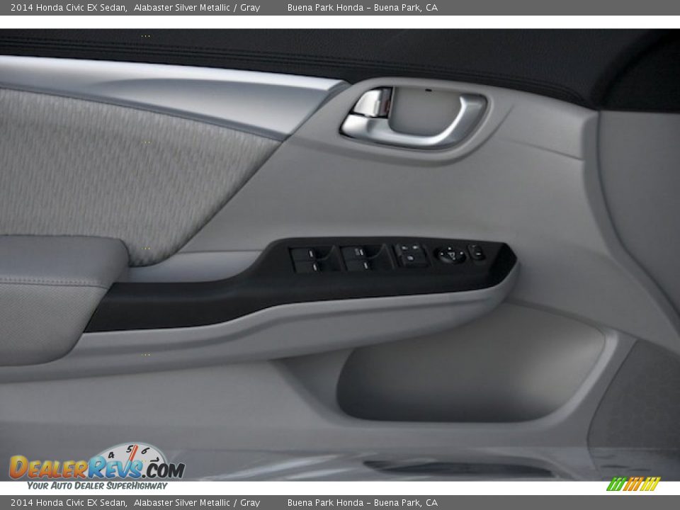 2014 Honda Civic EX Sedan Alabaster Silver Metallic / Gray Photo #8
