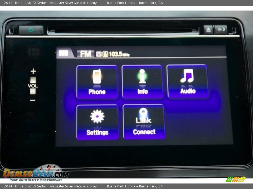 2014 Honda Civic EX Sedan Alabaster Silver Metallic / Gray Photo #16