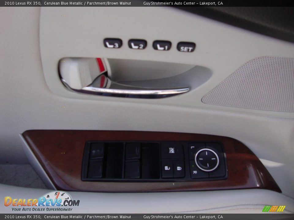 2010 Lexus RX 350 Cerulean Blue Metallic / Parchment/Brown Walnut Photo #10
