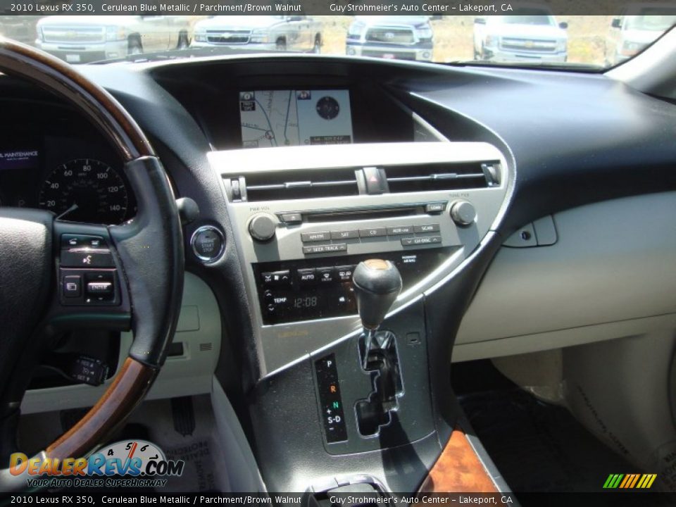 2010 Lexus RX 350 Cerulean Blue Metallic / Parchment/Brown Walnut Photo #14