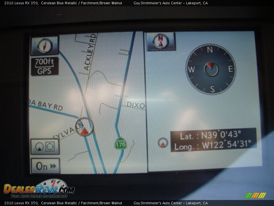 2010 Lexus RX 350 Cerulean Blue Metallic / Parchment/Brown Walnut Photo #15