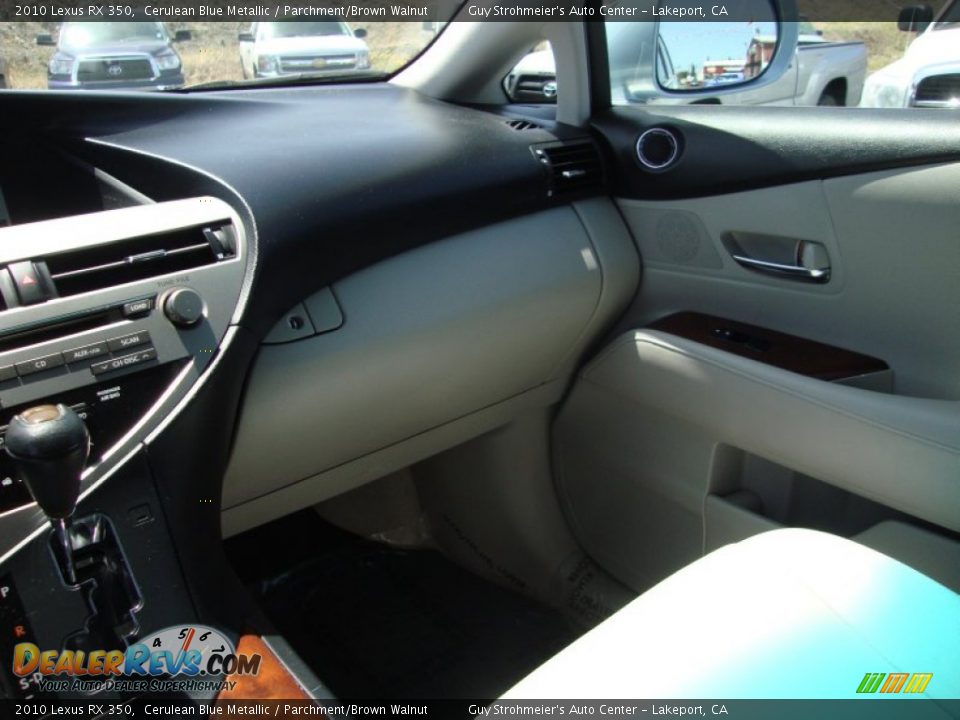 2010 Lexus RX 350 Cerulean Blue Metallic / Parchment/Brown Walnut Photo #16