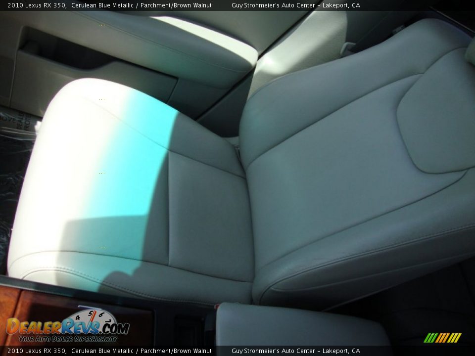 2010 Lexus RX 350 Cerulean Blue Metallic / Parchment/Brown Walnut Photo #18