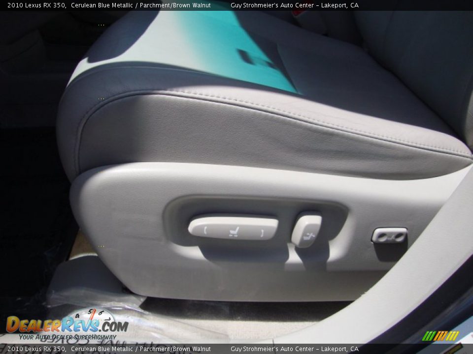 2010 Lexus RX 350 Cerulean Blue Metallic / Parchment/Brown Walnut Photo #21