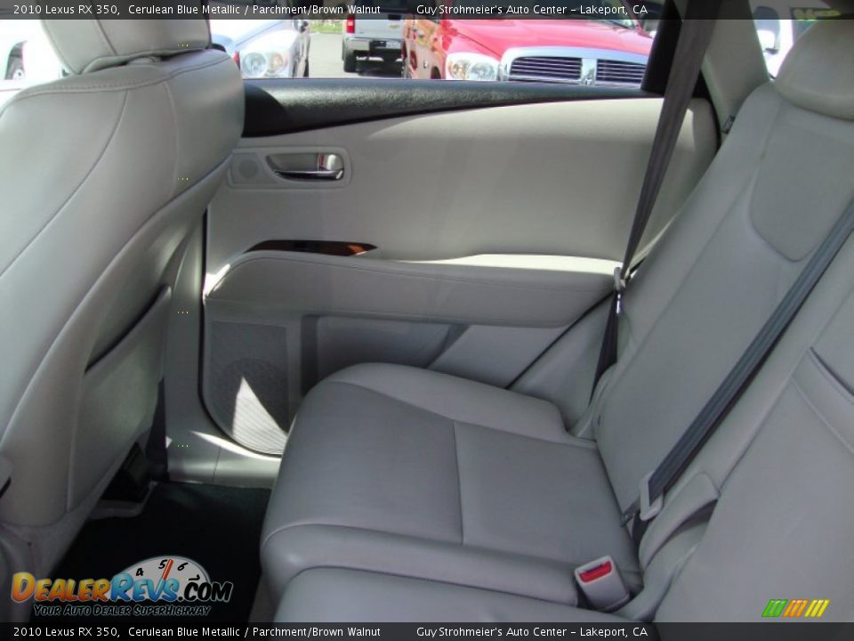 2010 Lexus RX 350 Cerulean Blue Metallic / Parchment/Brown Walnut Photo #22