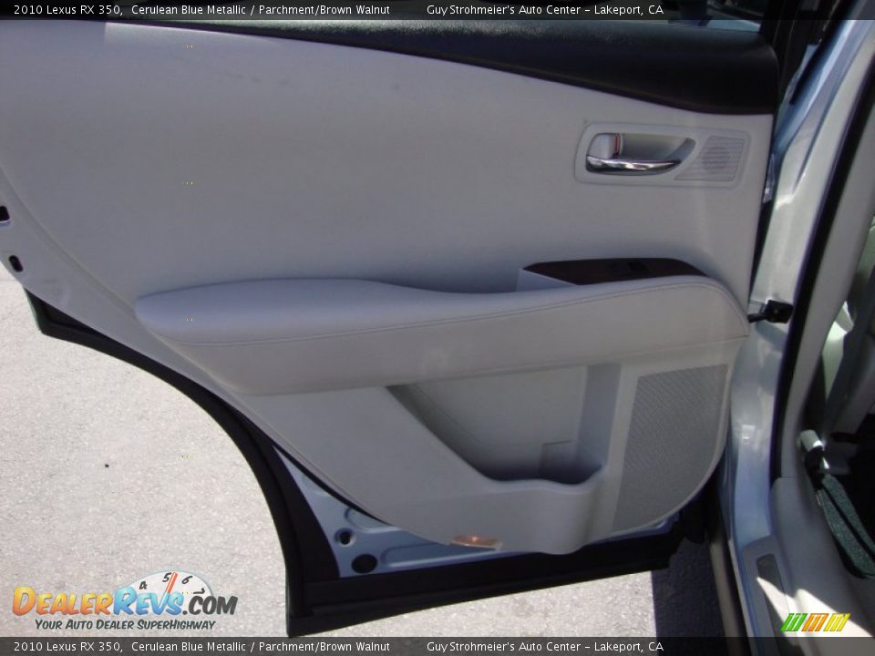 2010 Lexus RX 350 Cerulean Blue Metallic / Parchment/Brown Walnut Photo #24