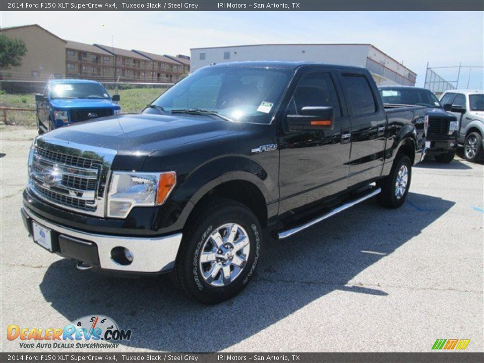 2014 Ford F150 XLT SuperCrew 4x4 Tuxedo Black / Steel Grey Photo #1