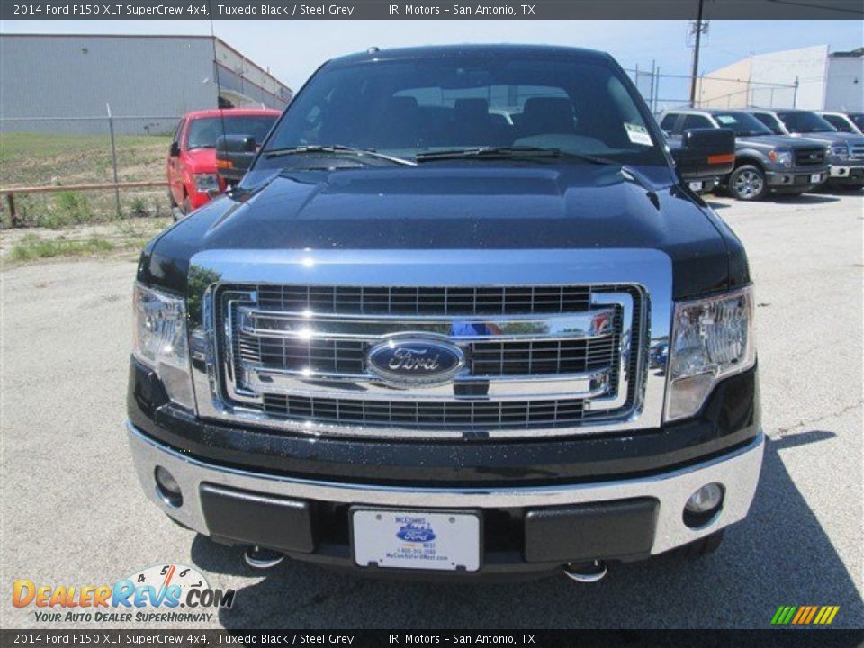 2014 Ford F150 XLT SuperCrew 4x4 Tuxedo Black / Steel Grey Photo #2