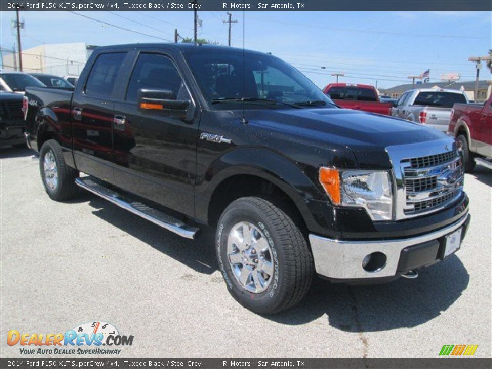 2014 Ford F150 XLT SuperCrew 4x4 Tuxedo Black / Steel Grey Photo #3