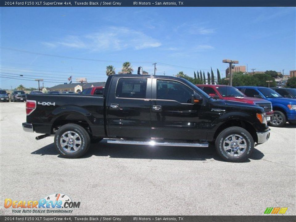 2014 Ford F150 XLT SuperCrew 4x4 Tuxedo Black / Steel Grey Photo #4