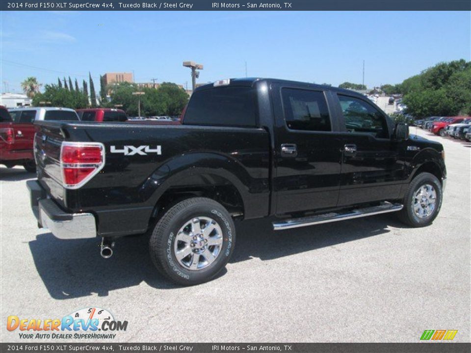 2014 Ford F150 XLT SuperCrew 4x4 Tuxedo Black / Steel Grey Photo #5