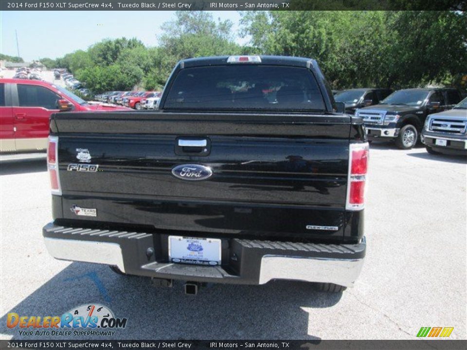 2014 Ford F150 XLT SuperCrew 4x4 Tuxedo Black / Steel Grey Photo #6