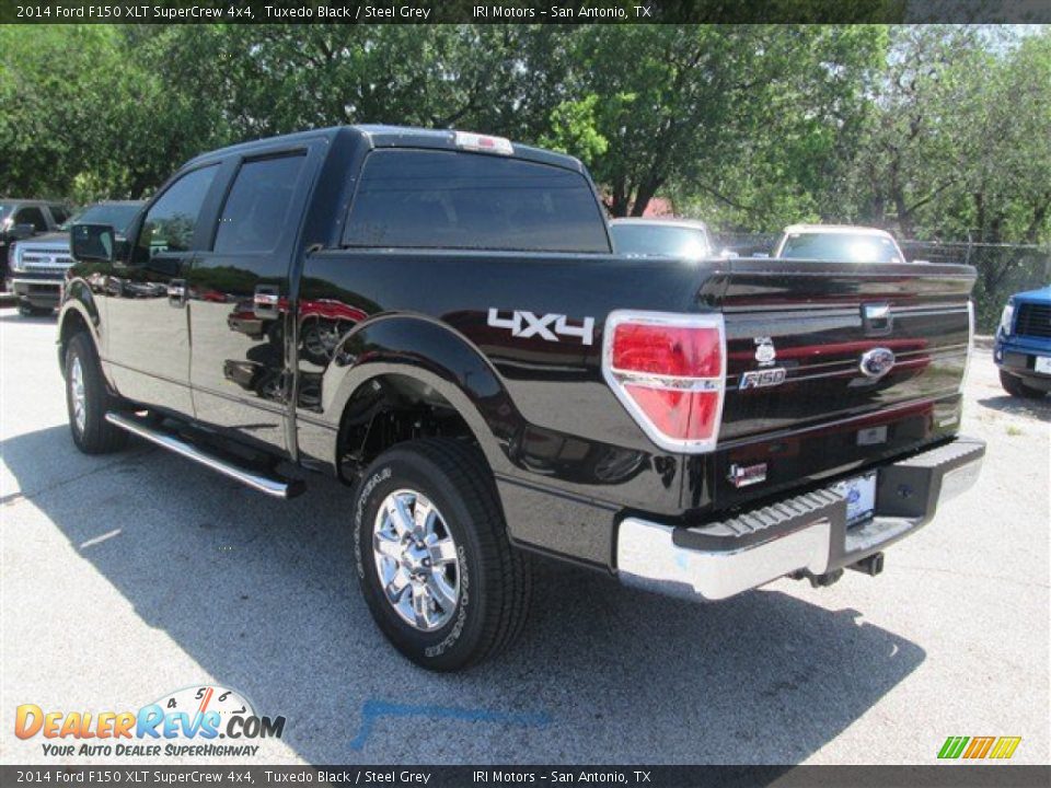 2014 Ford F150 XLT SuperCrew 4x4 Tuxedo Black / Steel Grey Photo #8