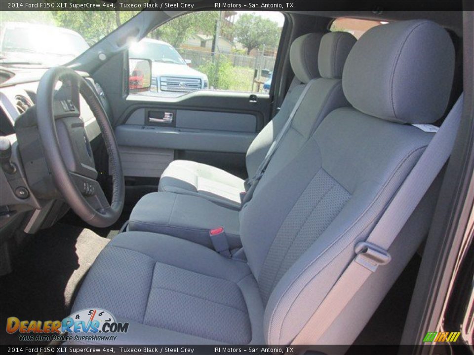 2014 Ford F150 XLT SuperCrew 4x4 Tuxedo Black / Steel Grey Photo #12