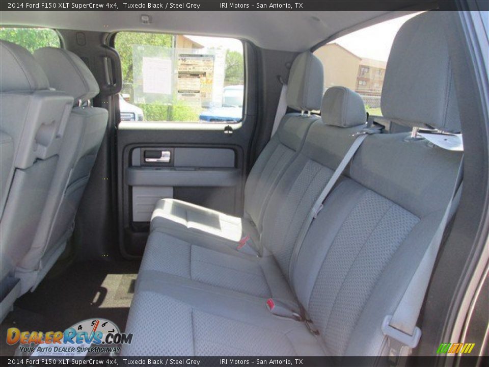 2014 Ford F150 XLT SuperCrew 4x4 Tuxedo Black / Steel Grey Photo #15