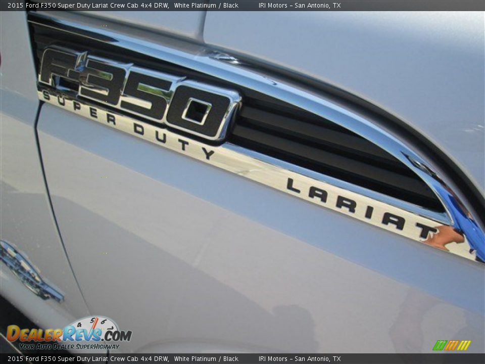 2015 Ford F350 Super Duty Lariat Crew Cab 4x4 DRW White Platinum / Black Photo #11