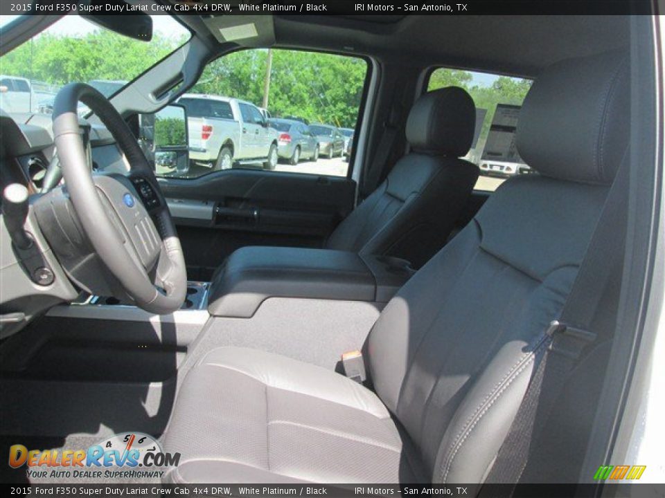 2015 Ford F350 Super Duty Lariat Crew Cab 4x4 DRW White Platinum / Black Photo #13