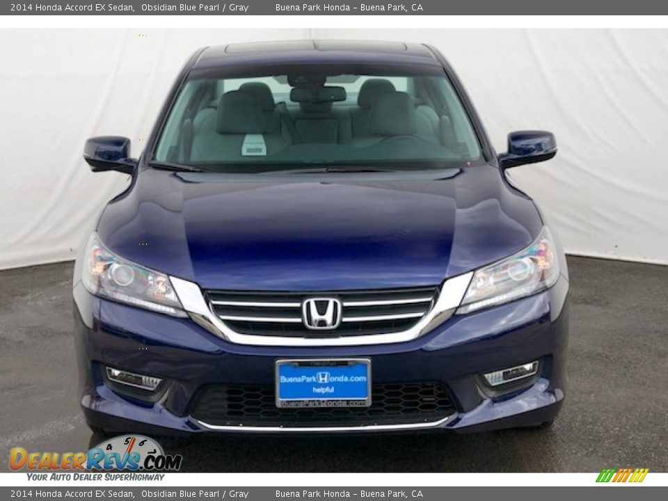 2014 Honda Accord EX Sedan Obsidian Blue Pearl / Gray Photo #2