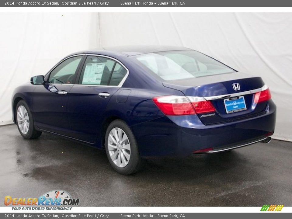 2014 Honda Accord EX Sedan Obsidian Blue Pearl / Gray Photo #5