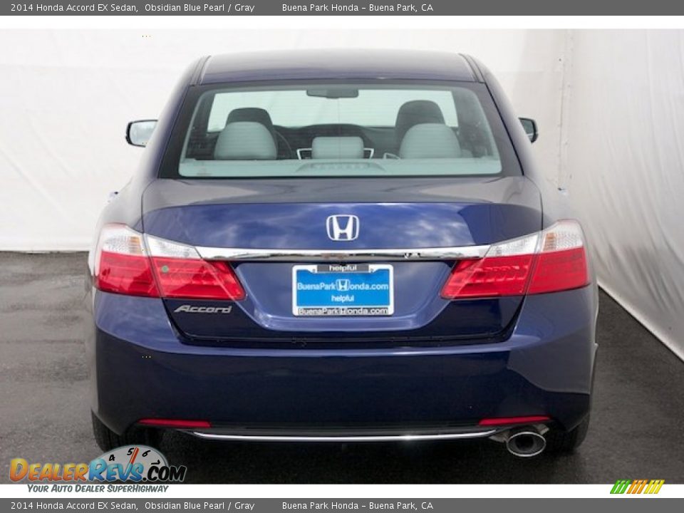 2014 Honda Accord EX Sedan Obsidian Blue Pearl / Gray Photo #6