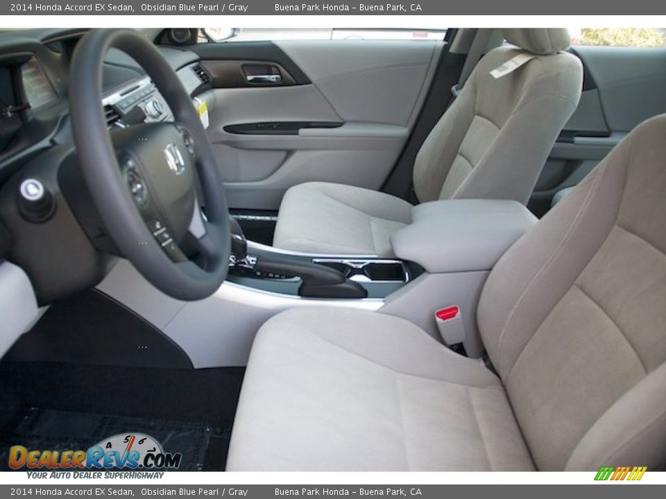 2014 Honda Accord EX Sedan Obsidian Blue Pearl / Gray Photo #9