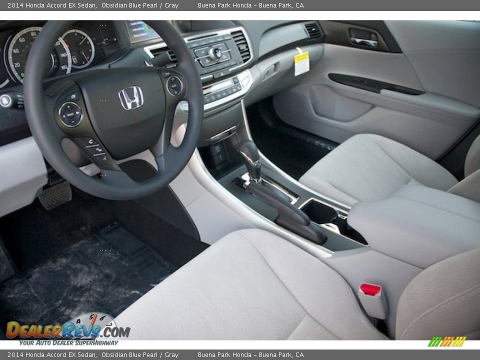 2014 Honda Accord EX Sedan Obsidian Blue Pearl / Gray Photo #10