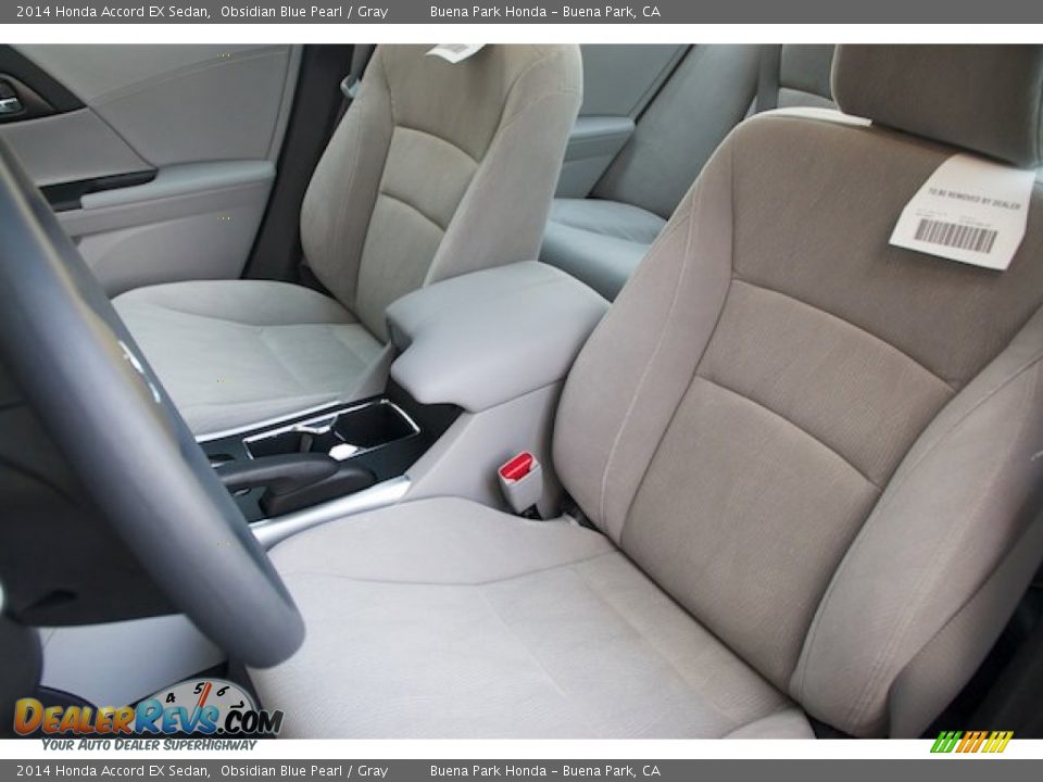 2014 Honda Accord EX Sedan Obsidian Blue Pearl / Gray Photo #11