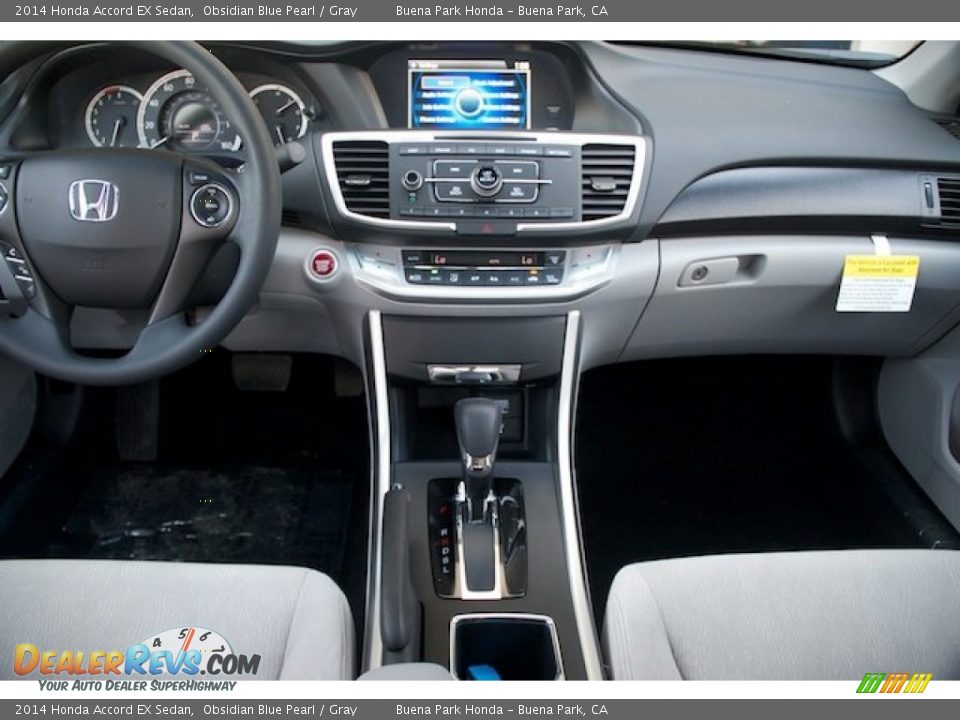 2014 Honda Accord EX Sedan Obsidian Blue Pearl / Gray Photo #14