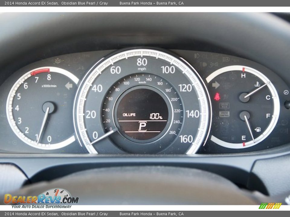 2014 Honda Accord EX Sedan Obsidian Blue Pearl / Gray Photo #18