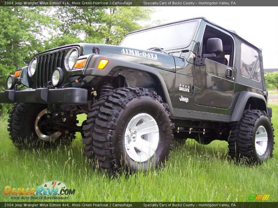 2004 Jeep Wrangler Willys Edition 4x4 Moss Green Pearlcoat / Camouflage Photo #1