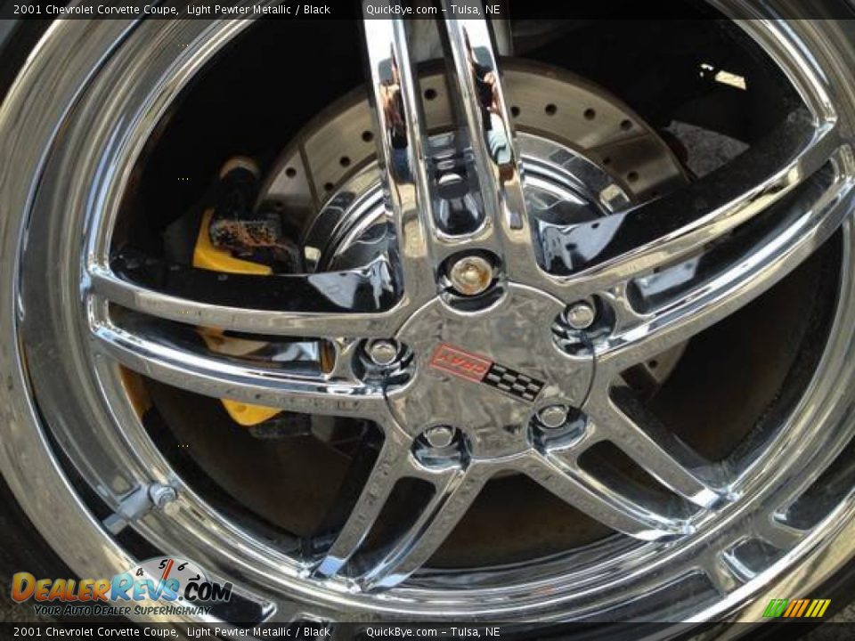 2001 Chevrolet Corvette Coupe Light Pewter Metallic / Black Photo #17