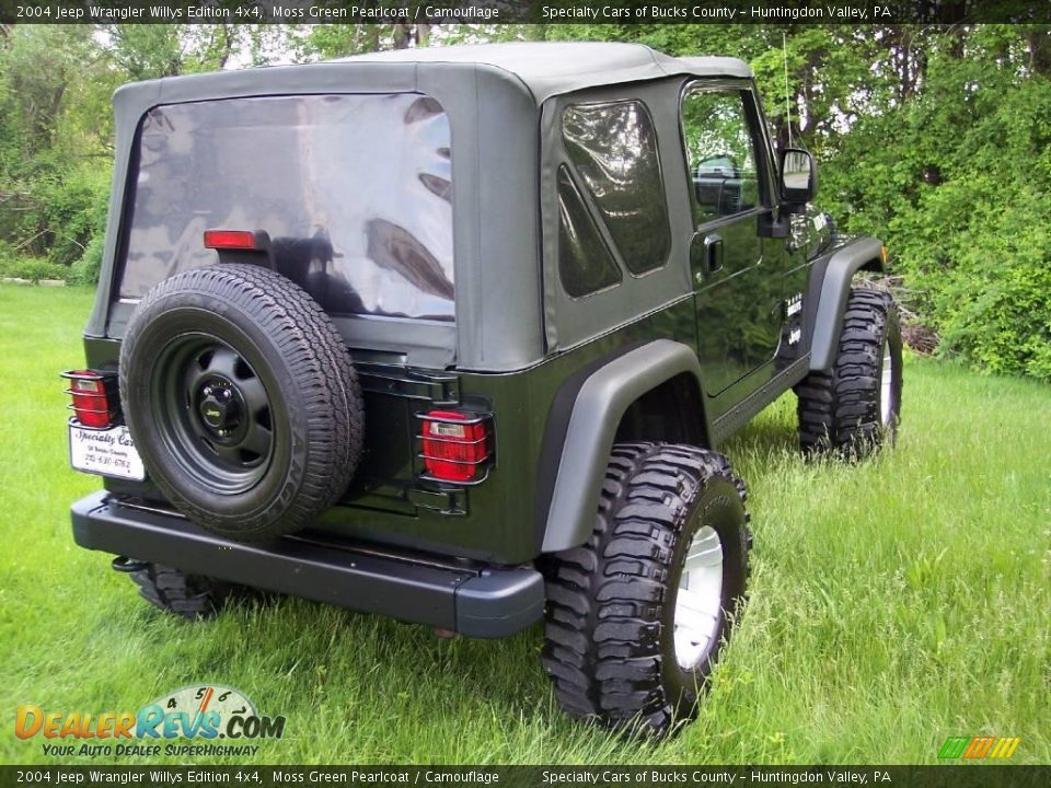 2004 Jeep Wrangler Willys Edition 4x4 Moss Green Pearlcoat / Camouflage Photo #4