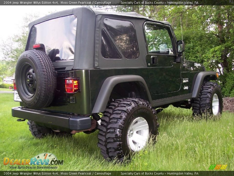 2004 Jeep Wrangler Willys Edition 4x4 Moss Green Pearlcoat / Camouflage Photo #5