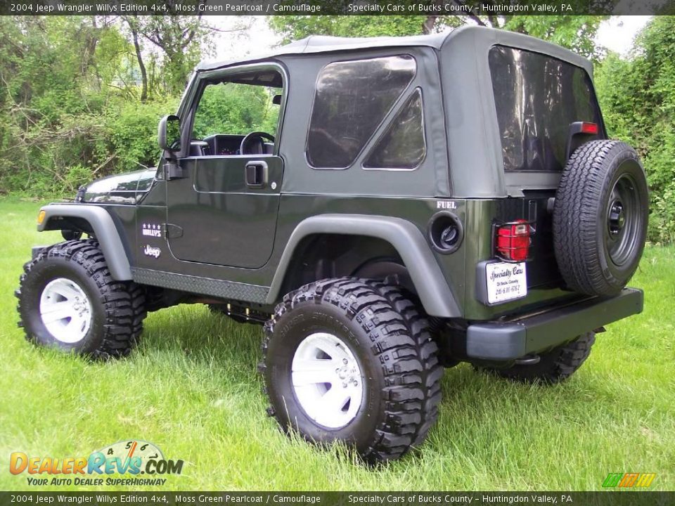 2004 Jeep Wrangler Willys Edition 4x4 Moss Green Pearlcoat / Camouflage Photo #9
