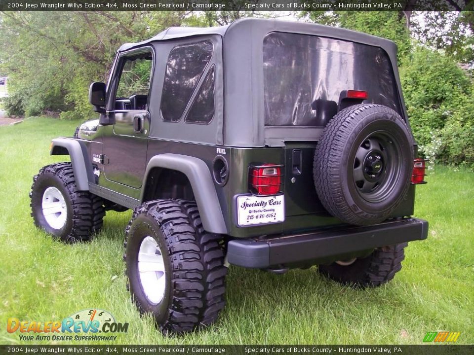 2004 Jeep Wrangler Willys Edition 4x4 Moss Green Pearlcoat / Camouflage Photo #10