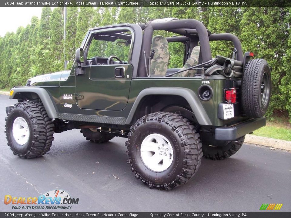 2004 Jeep Wrangler Willys Edition 4x4 Moss Green Pearlcoat / Camouflage Photo #18
