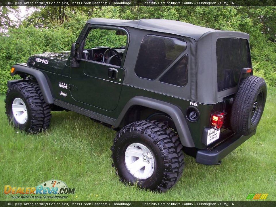 2004 Jeep Wrangler Willys Edition 4x4 Moss Green Pearlcoat / Camouflage Photo #36