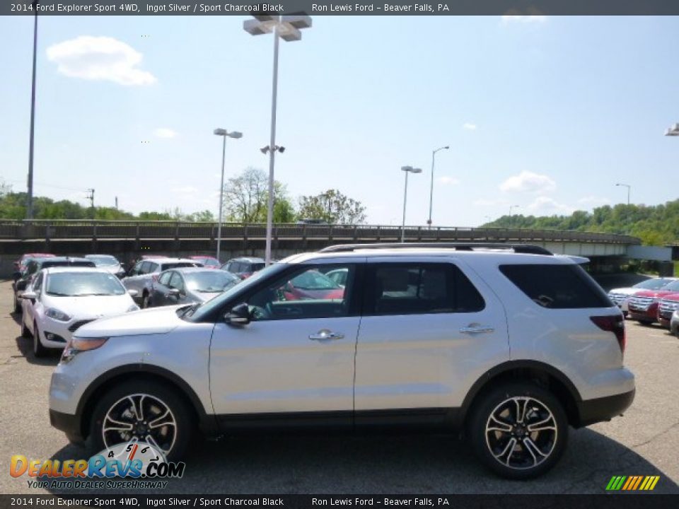 2014 Ford Explorer Sport 4WD Ingot Silver / Sport Charcoal Black Photo #5