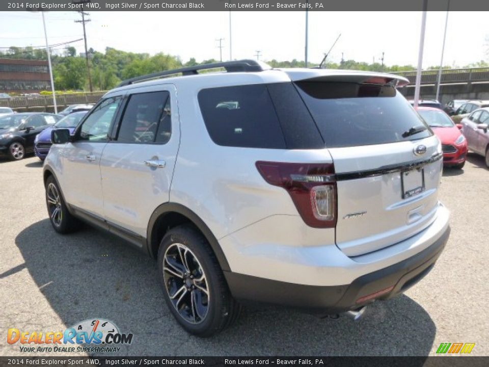 2014 Ford Explorer Sport 4WD Ingot Silver / Sport Charcoal Black Photo #6