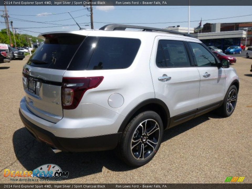 2014 Ford Explorer Sport 4WD Ingot Silver / Sport Charcoal Black Photo #8