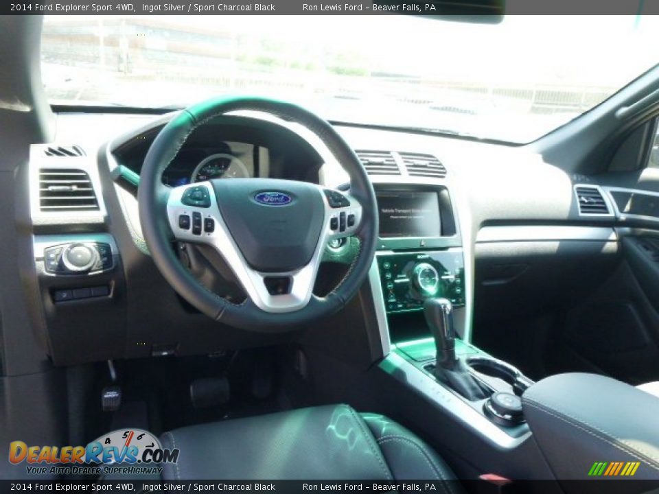 2014 Ford Explorer Sport 4WD Ingot Silver / Sport Charcoal Black Photo #13