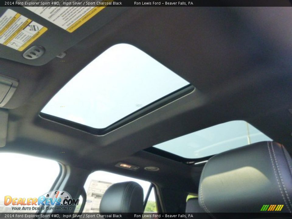 2014 Ford Explorer Sport 4WD Ingot Silver / Sport Charcoal Black Photo #14